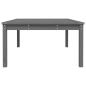 Preview: Gartentisch Grau 121x82,5x45 cm Massivholz Kiefer