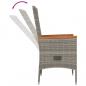 Preview: 5-tlg. Garten-Essgruppe mit Kissen Grau Poly Rattan