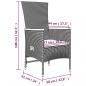 Preview: 5-tlg. Garten-Essgruppe mit Kissen Grau Poly Rattan