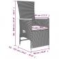 Preview: 5-tlg. Garten-Essgruppe mit Kissen Grau Poly Rattan