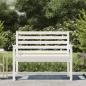 Preview: Gartenbank Weiß 109x48x91,5 cm Massivholz Kiefer