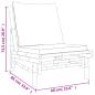 Preview: 5-tlg. Garten-Lounge-Set mit Dunkelgrauen Kissen Bambus