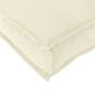 Preview: Pallettenkissen Set 2-teilig Creme Polyester Groß