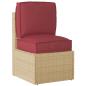 Preview: Palletkissen-Set 2 Stück Weinrot Polyester Standard