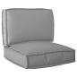 Preview: ARDEBO.de - Pallet Kissen Set Set von 2 Grau Polyester Pallet Kissen