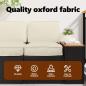 Preview: Pallet Kissen Set 2-teilig Creme Oxford Stoff Wasserabweisend