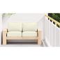 Preview: Pallet Kissen Set 2-teilig Creme Oxford Stoff Wasserabweisend