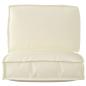 Preview: Pallet Kissen Set 2-teilig Creme Oxford Stoff Wasserabweisend