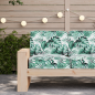 Preview: Palett Kissen Set Set von 2 Blattmuster Polyester