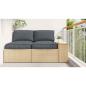 Preview: Pallet-Kissen-Set 2-teilig Anthrazit Polyester Wasserabweisend