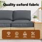 Preview: Pallet-Kissen-Set 2-teilig Anthrazit Polyester Wasserabweisend
