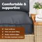 Preview: Pallet-Kissen-Set 2-teilig Anthrazit Polyester Wasserabweisend