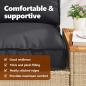Preview: Pallet Kissen Set 2er Set Schwarz Polyester Rechteckig Modern