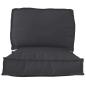 Preview: Pallet Kissen Set 2er Set Schwarz Polyester Rechteckig Modern