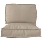 Preview: Palettenkissen Set 2-teilig Taupe Polyester Kissen Set