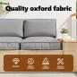 Preview: Palettenkissenset Oxford-Stoff Grau 80 x 80 x 52 cm