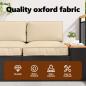 Preview: Pallet-Kissen-Set Set aus 2 Beige Polyester Mittel Kissen-Set