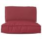 Preview: Pallet-Kissen-Set Set von 2 Burgunderrot Polyester Medium