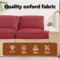 Preview: Pallet-Kissen-Set Set von 2 Burgunderrot Polyester Medium