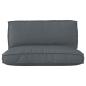 Preview: Palettkissen Set 2er Set Anthrazit Polyester Standard