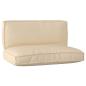 Preview: ARDEBO.de - Palettkissen Set 2-teilig Beige Polyester Palettkissen