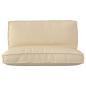 Preview: Palettkissen Set 2-teilig Beige Polyester Palettkissen