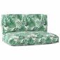 Preview: ARDEBO.de - Pallet Kissen Set 2-teilig Blattmuster Polyester