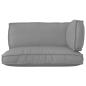 Preview: Pallet-Kissen Set 3er Set Grau Polyester Standard