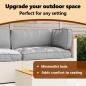 Preview: Pallet-Kissen Set 3er Set Grau Polyester Standard