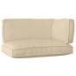 Preview: ARDEBO.de - Pallet Kissen Set 3-teilig Beige Polyester Mittel