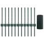 Preview: Gartenzaun Set Set von 2 Grün Stahl 25m x 0.4m Langlebig