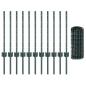 Preview: Gartenzaunrolle Set aus 2 Grün Stahl 25 x 0.6 m Langlebig