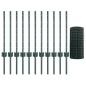 Preview: Euro Zaun Set aus 2 Grün Stahl 25 x 0.6 m Robust Euro Zaun