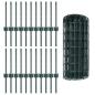 Preview: Gartenzaun Set Set aus 3 Grün Pulverbeschichteter Stahl Mittel