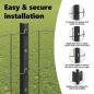 Preview: Eurozaun mit 10 U-Posts Grau 1,2x10 m Stahl