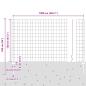 Preview: Eurozaun mit 10 U-Posts Grau 1,2x10 m Stahl