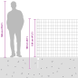 Preview: Eurozaun mit 10 U-Posts Grau 1,2x10 m Stahl