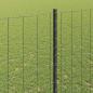 Preview: Euro-Zaun mit 10 U-Pfosten Grau 1,4x10 m Stahl