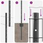 Preview: Euro Zaun Set von 2 Grau Metall Standard Robust Euro Zaun