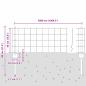Preview: Gartenzaunset Set von 3 Grau PVC-beschichteter Stahl 50 x 0,4 m