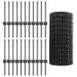 Preview: Gartenzaunset Set von 3 Grau PVC-beschichteter Stahl 50 x 0,4 m