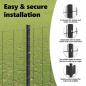 Preview: Euro-Zaun mit Pfosten 10 x 1,6 m PVC-beschichteter Stahl Grau