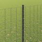 Preview: Euro-Zaun mit Pfosten 10 x 1,6 m PVC-beschichteter Stahl Grau