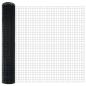 Preview: Euro-Zaun mit Pfosten 10 x 1,6 m PVC-beschichteter Stahl Grau