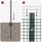 Preview: Geschweißter Drahtzaun mit 22 U-Posten Grün 0.5x50 m Stahl