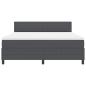 Preview: Boxspringbett mit Matratze Dunkelgrau Super King Cordstoff