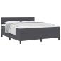 Preview: Boxspringbett mit Matratze Dunkelgrau Super King Cordstoff