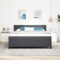 Preview: Boxspringbett mit Matratze Dunkelgrau Super King Cordstoff