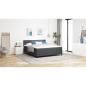 Preview: Boxspringbett mit Matratze Dunkelgrau Super King Cordstoff