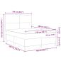 Preview: Boxspringbett mit Matratze Dunkelgrau 140x200 cm Cord-Stoff